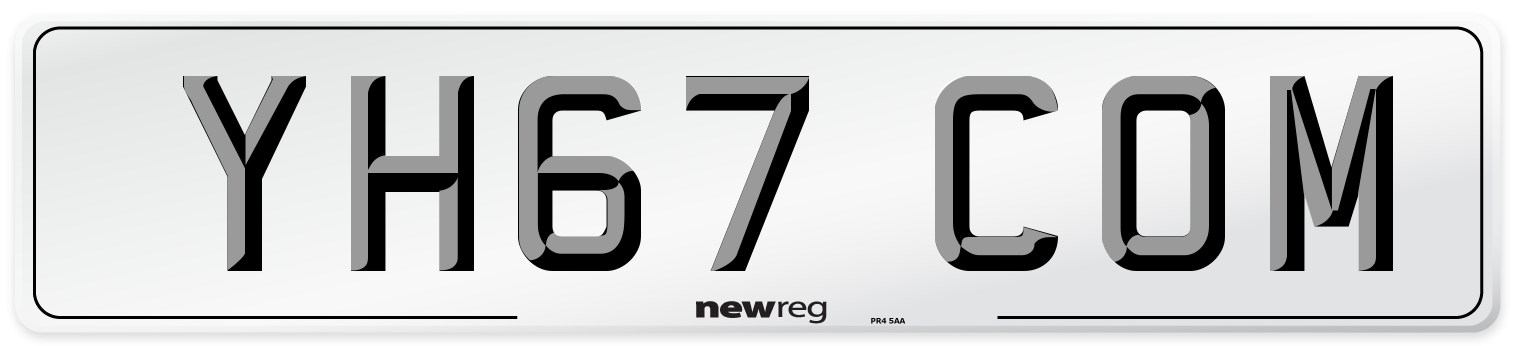 YH67 COM Number Plate from New Reg